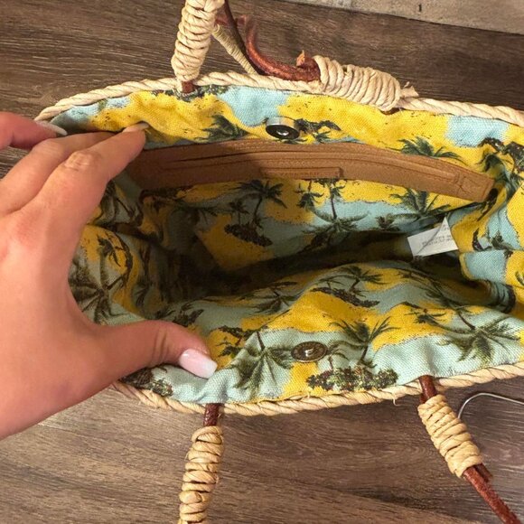 Zara Basic Collection Woven Rattan Wicker‎ Purse Beach Themed - Picture 3 of 7